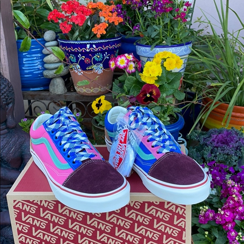 NIB Multicolor Old Skool Vans Sz 9.5 - Picture 13 of 15